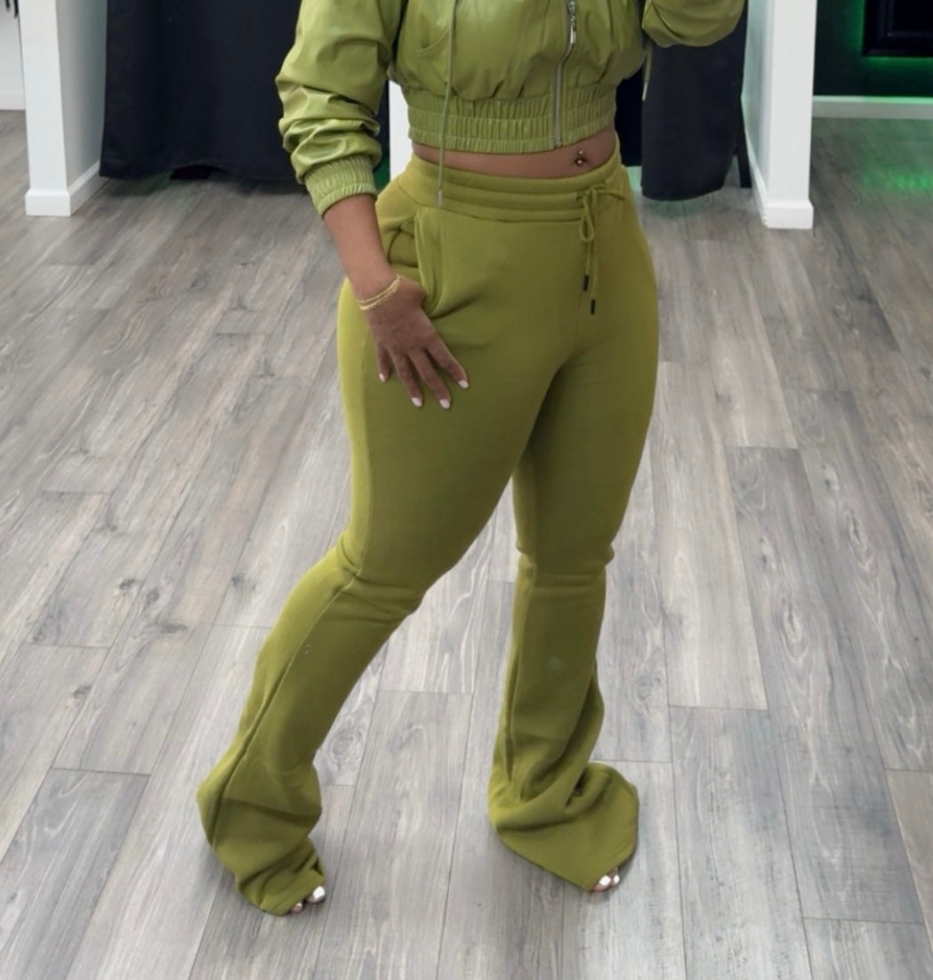 Extended Olive Joggers 