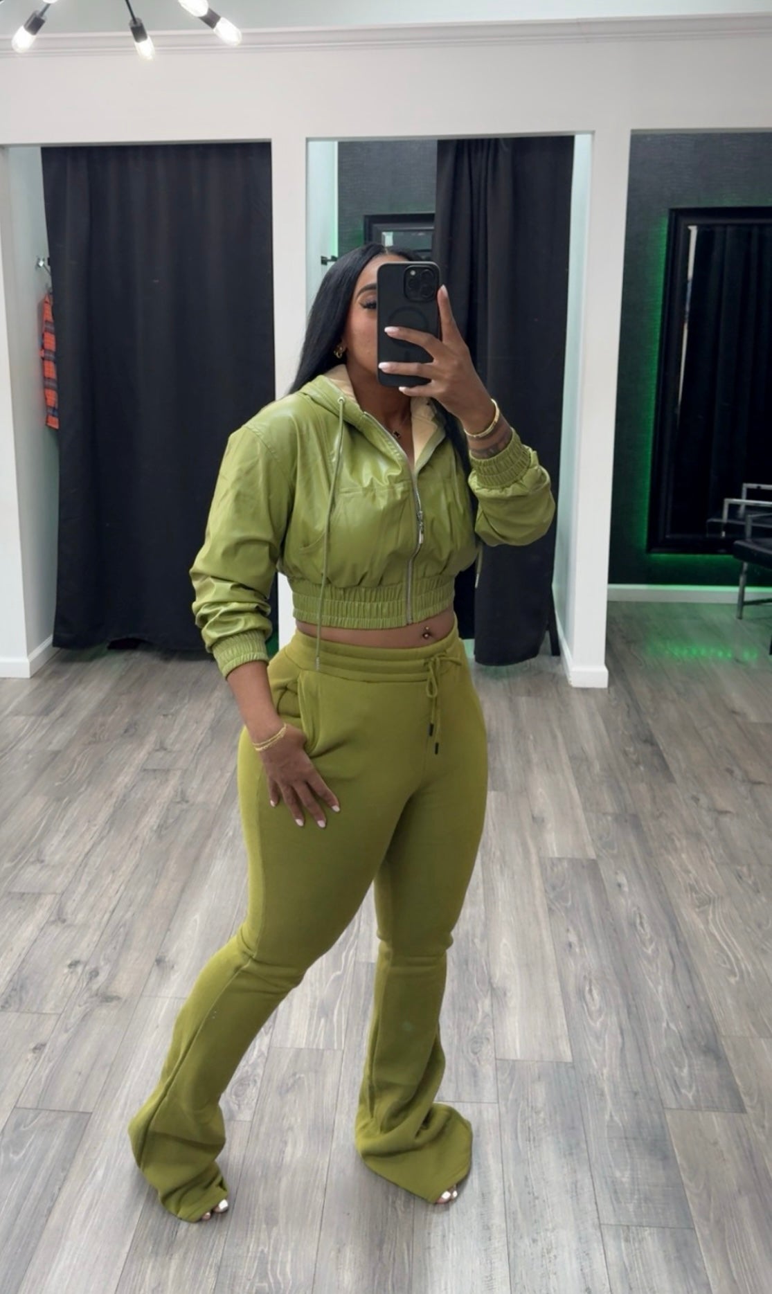 Extended Olive Joggers 