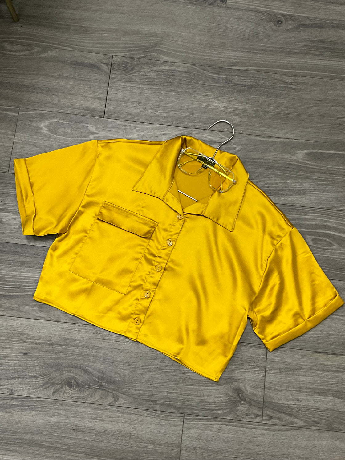 Crop Button Up