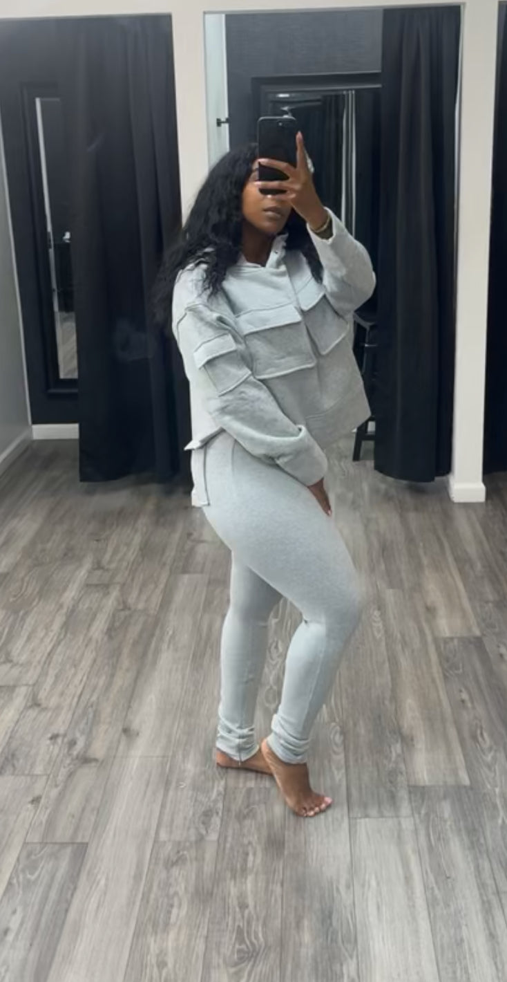 Hoodie and Leggings Cargo Set￼
