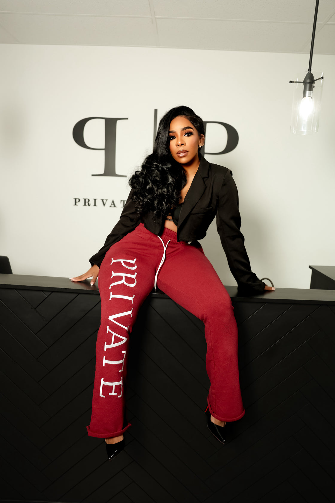Burgundy Private Joggers