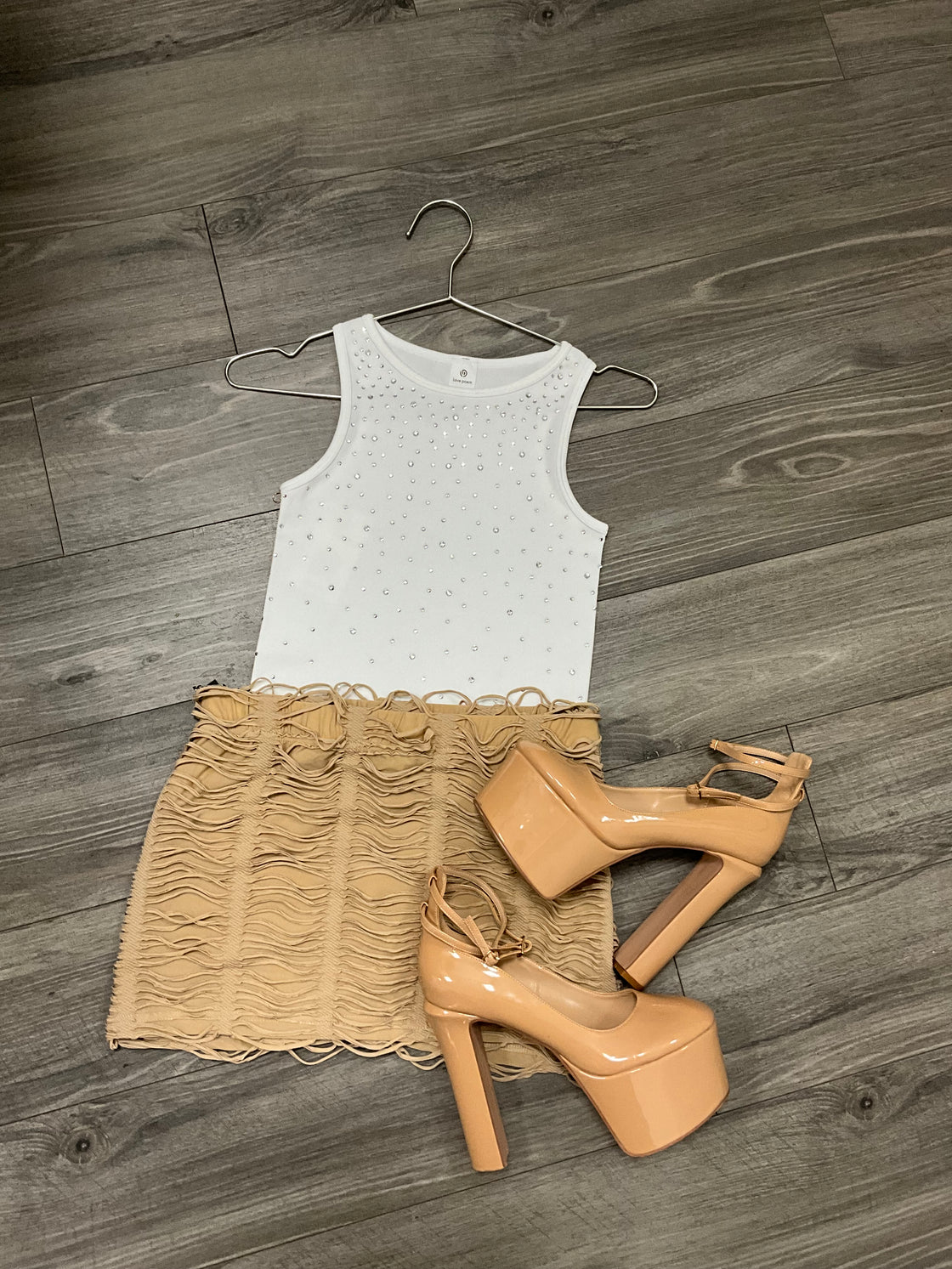 Distressed Mini Skirt