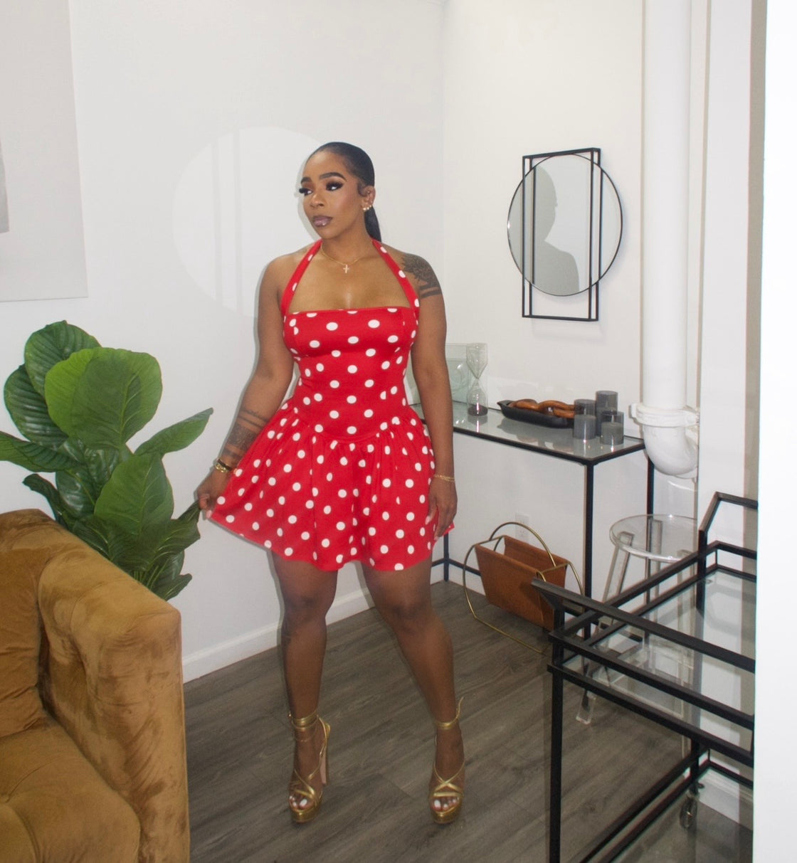 The Darling Dot Dress Halter