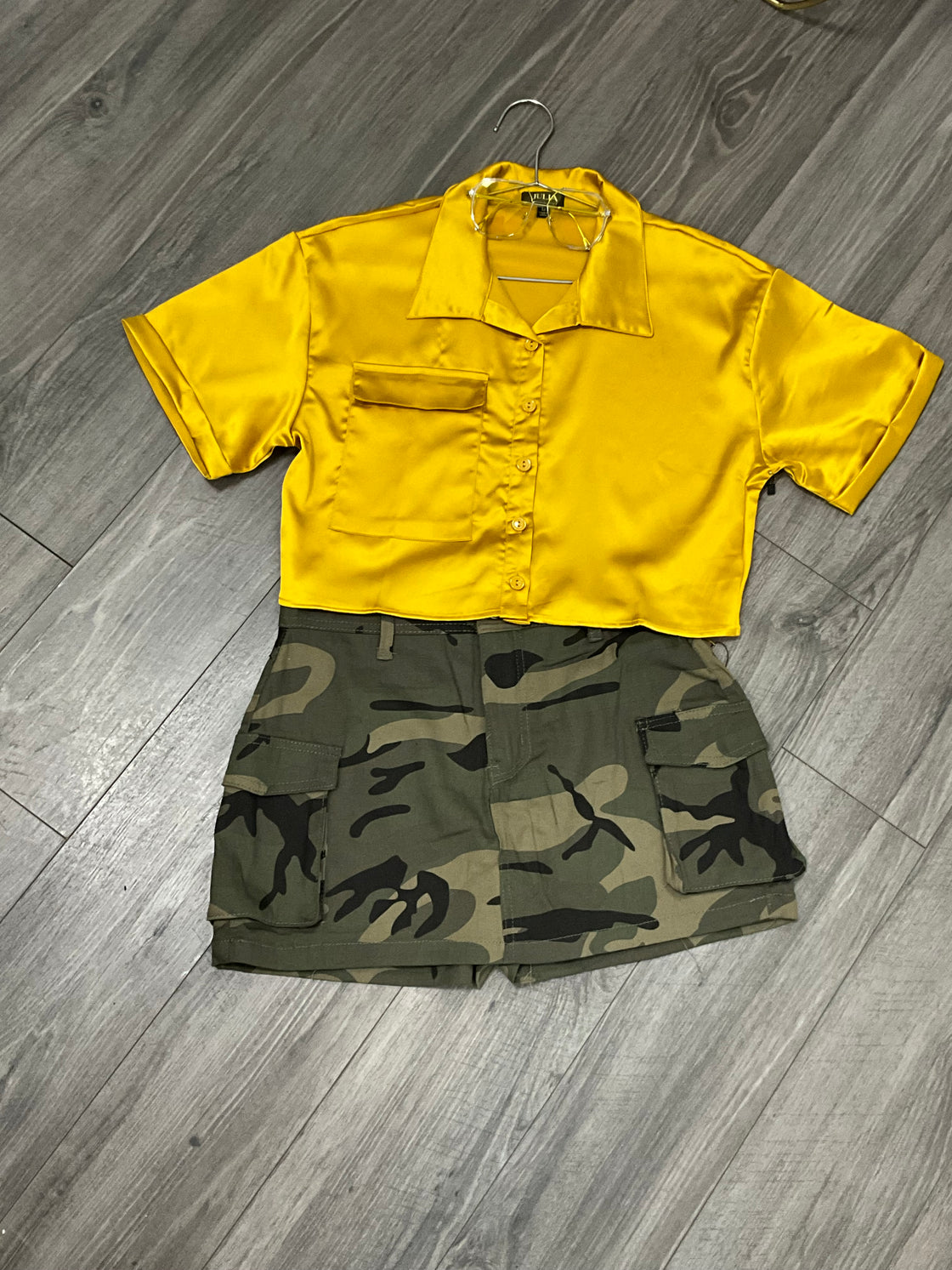 Crop Button Up