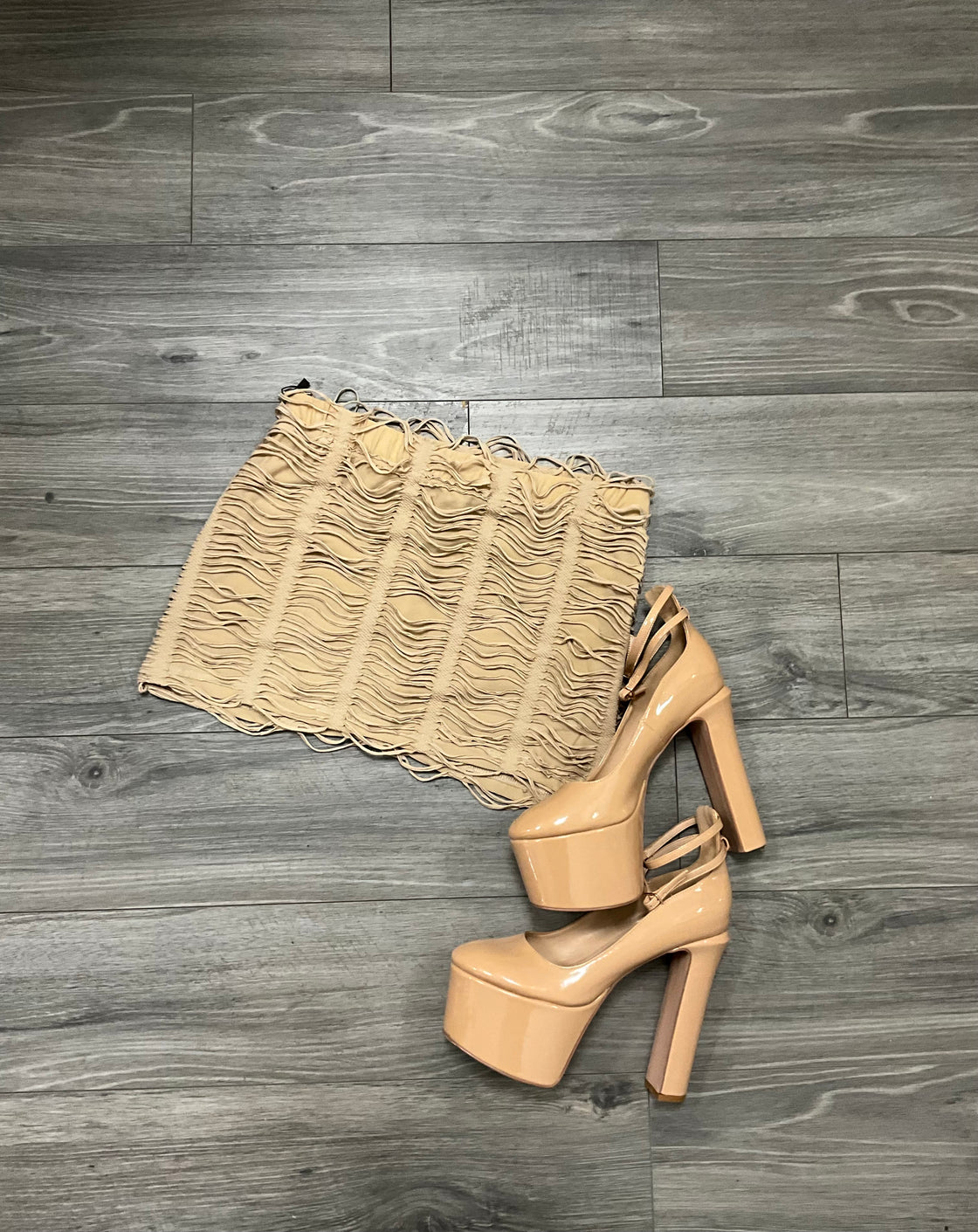 Distressed Mini Skirt